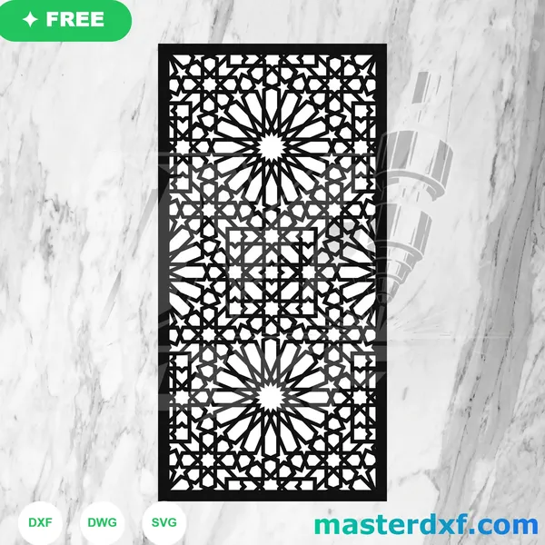 Andalusian Star Mosaic Twin Medallion Free DXF DXF File